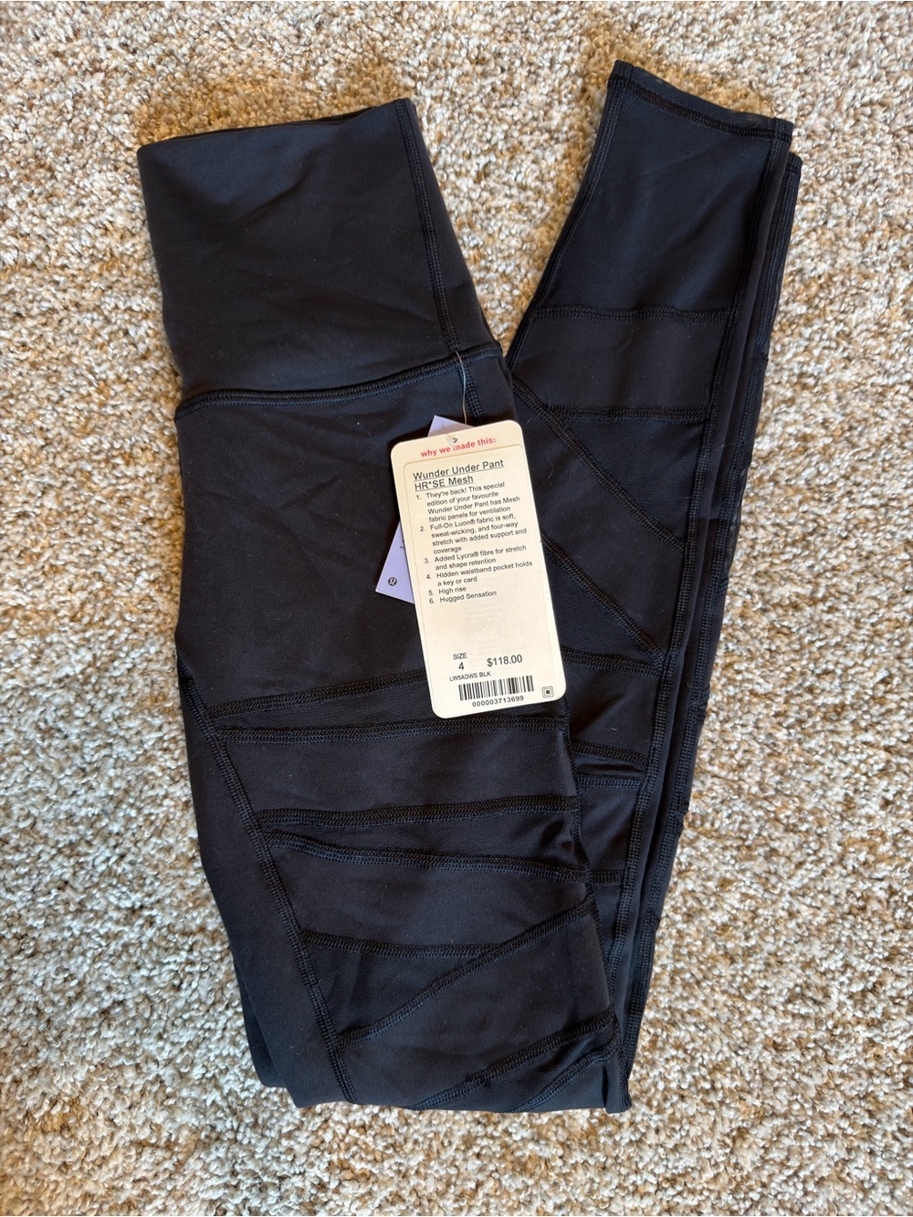 NWT Wunder Under High Rise Mesh Leggings